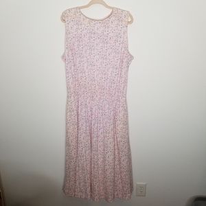 Pink floral vintage cottage core style dress
